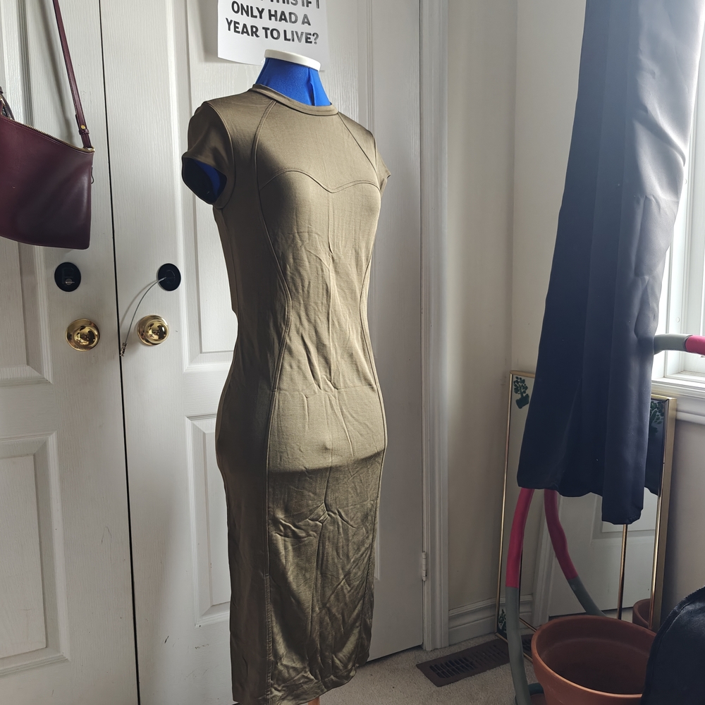 H&M Khaki Midi Dress